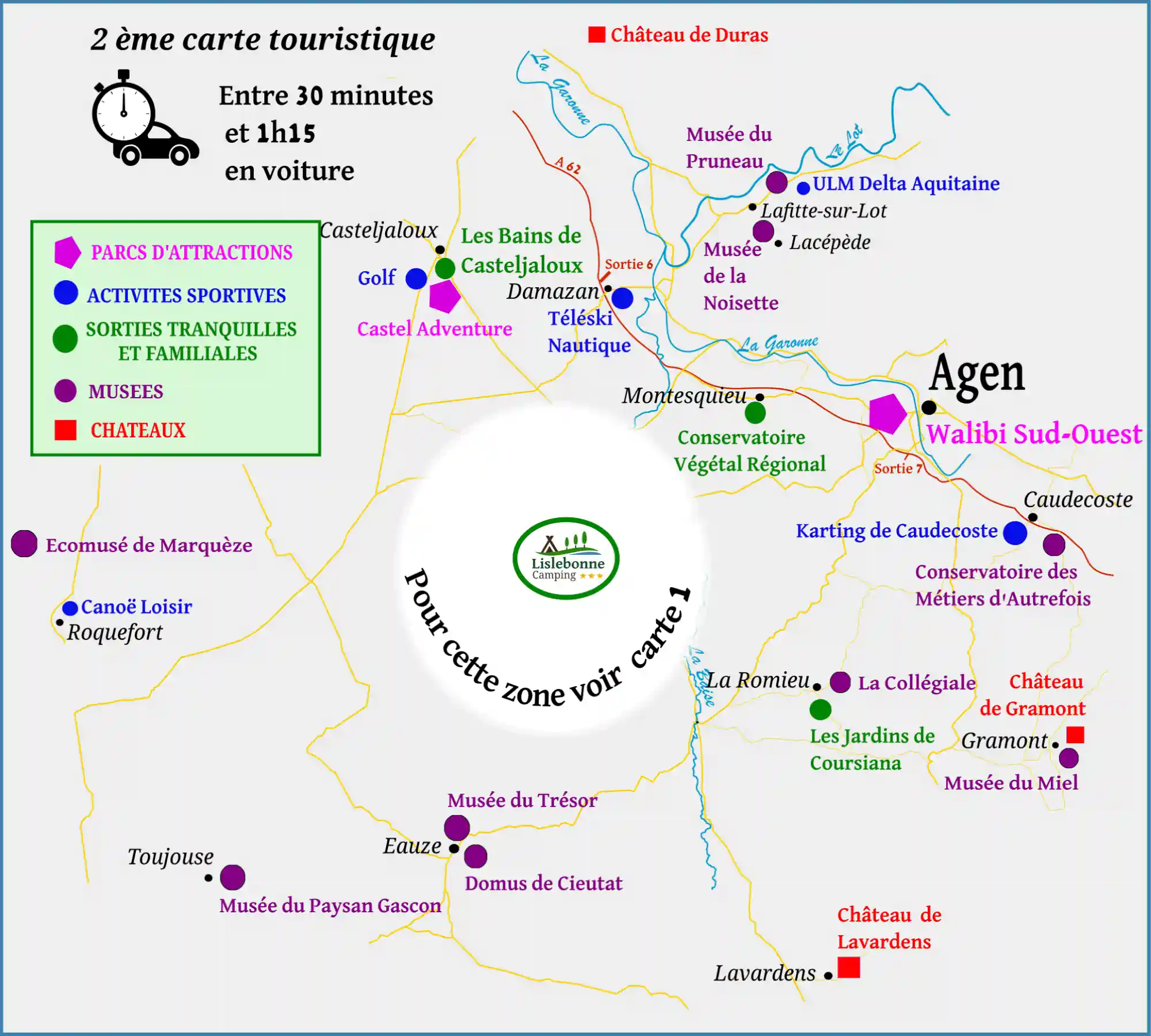 carte tourisme camping 1heure