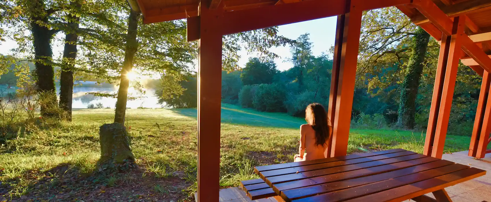 Naturisme Chalet pas cher vue lac Lot-et-Garonne