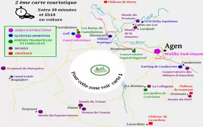 Cartes activités à moins de 60 min